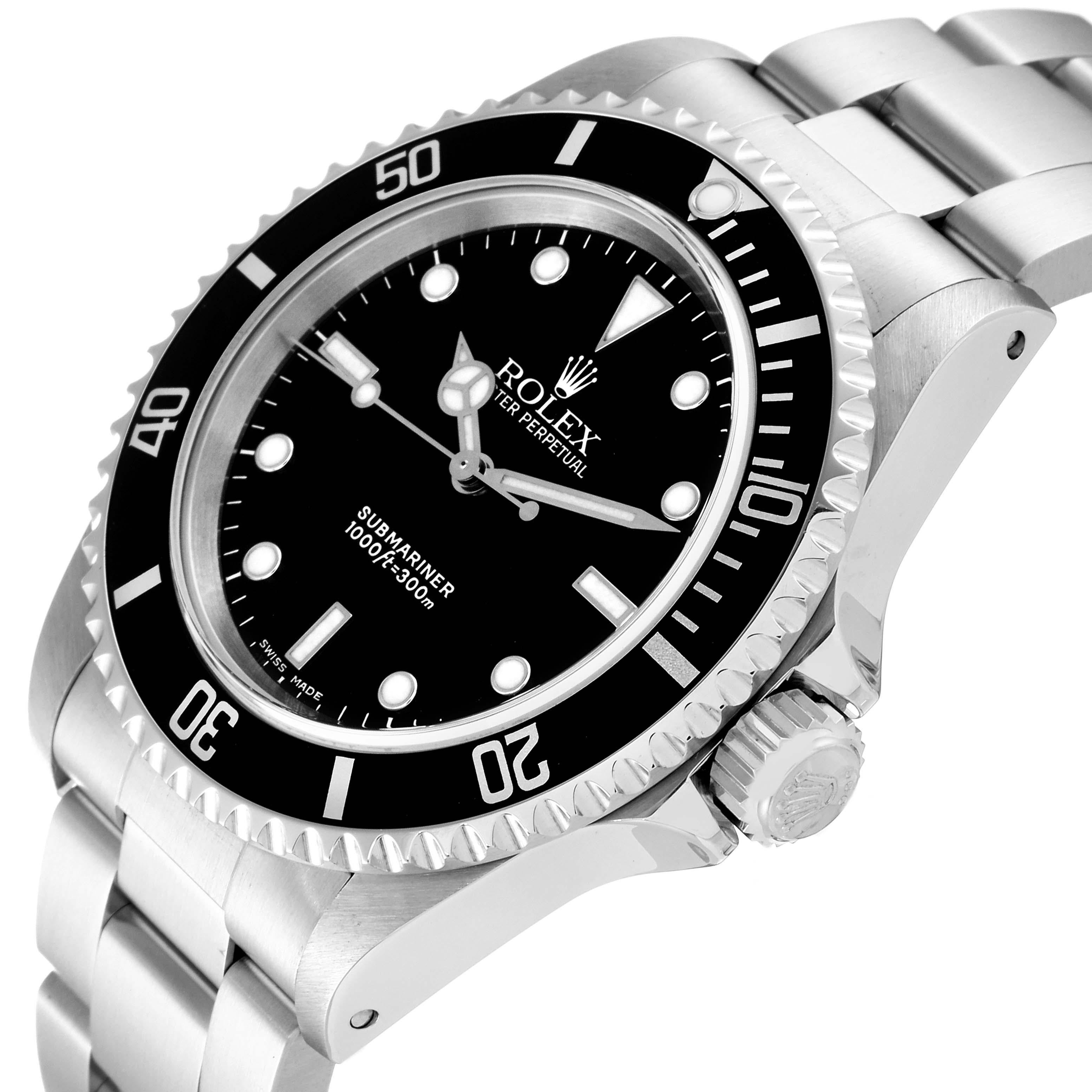 Rolex Submariner No Date 40mm 2 Liner Steel Mens Watch