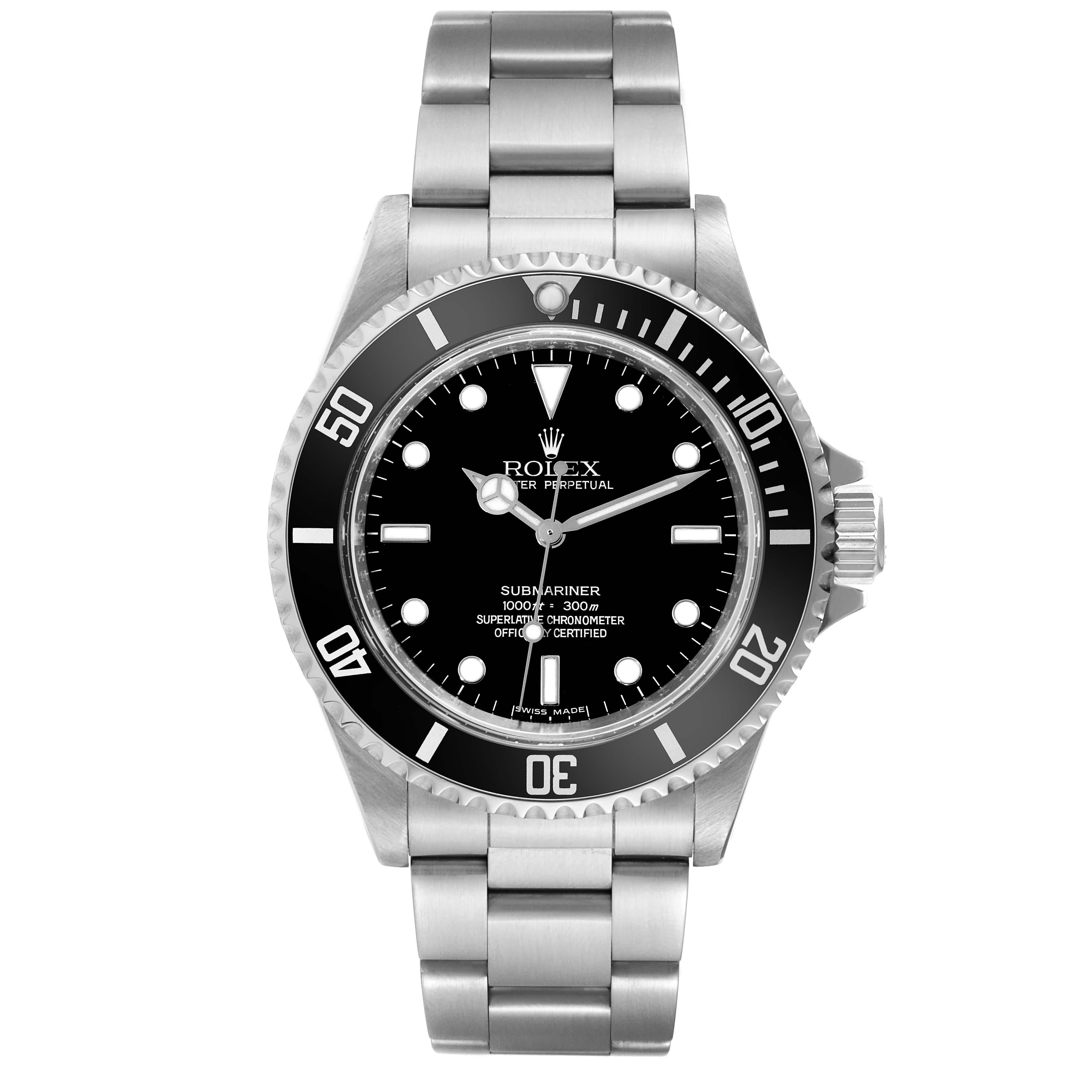 Rolex Submariner No Date 40mm 2 Liner Steel Mens Watch 14060 en vente 2