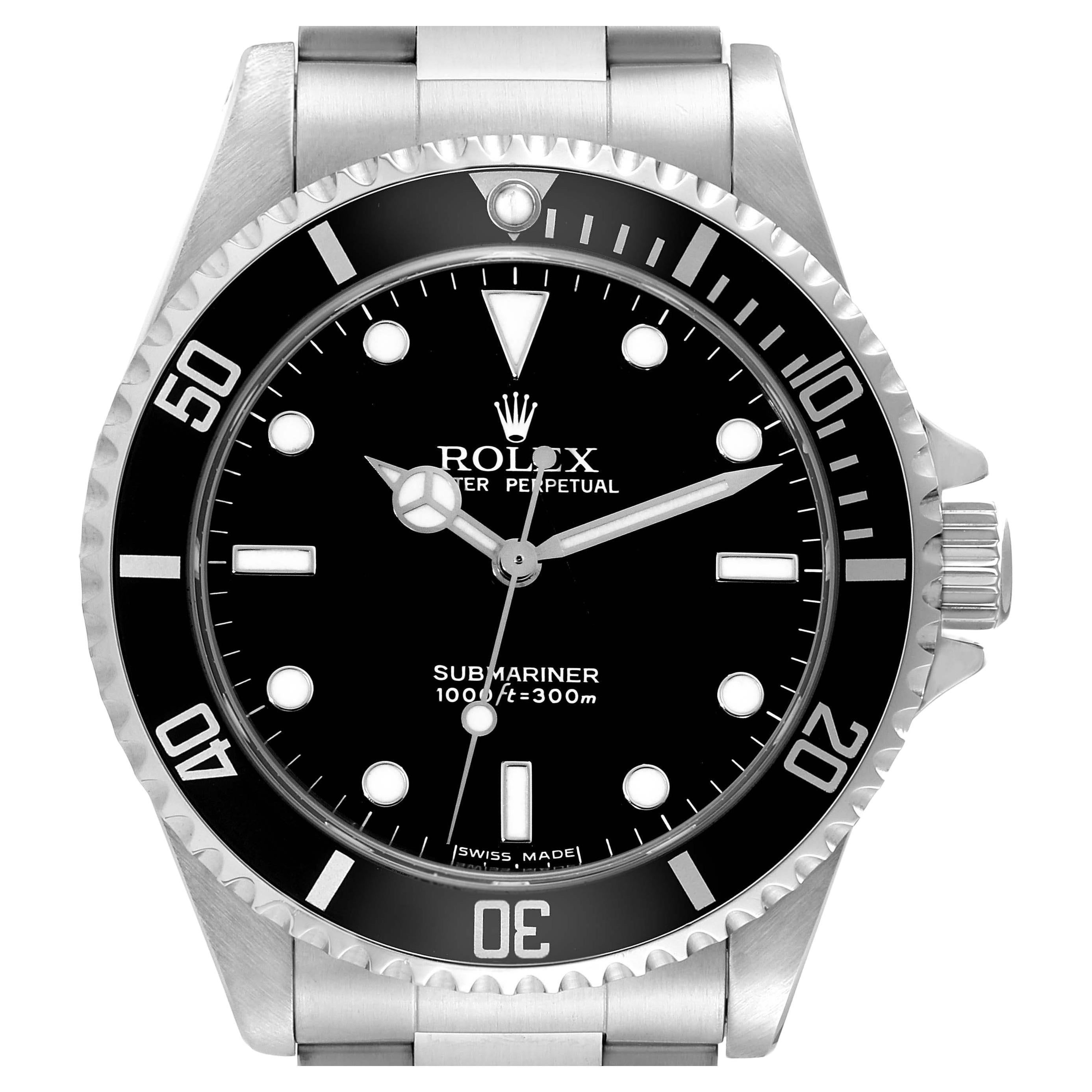 Rolex Submariner No Date 40mm 2 Liner Steel Mens Watch 14060 at 1stDibs |  rolex 14060, no date submariner
