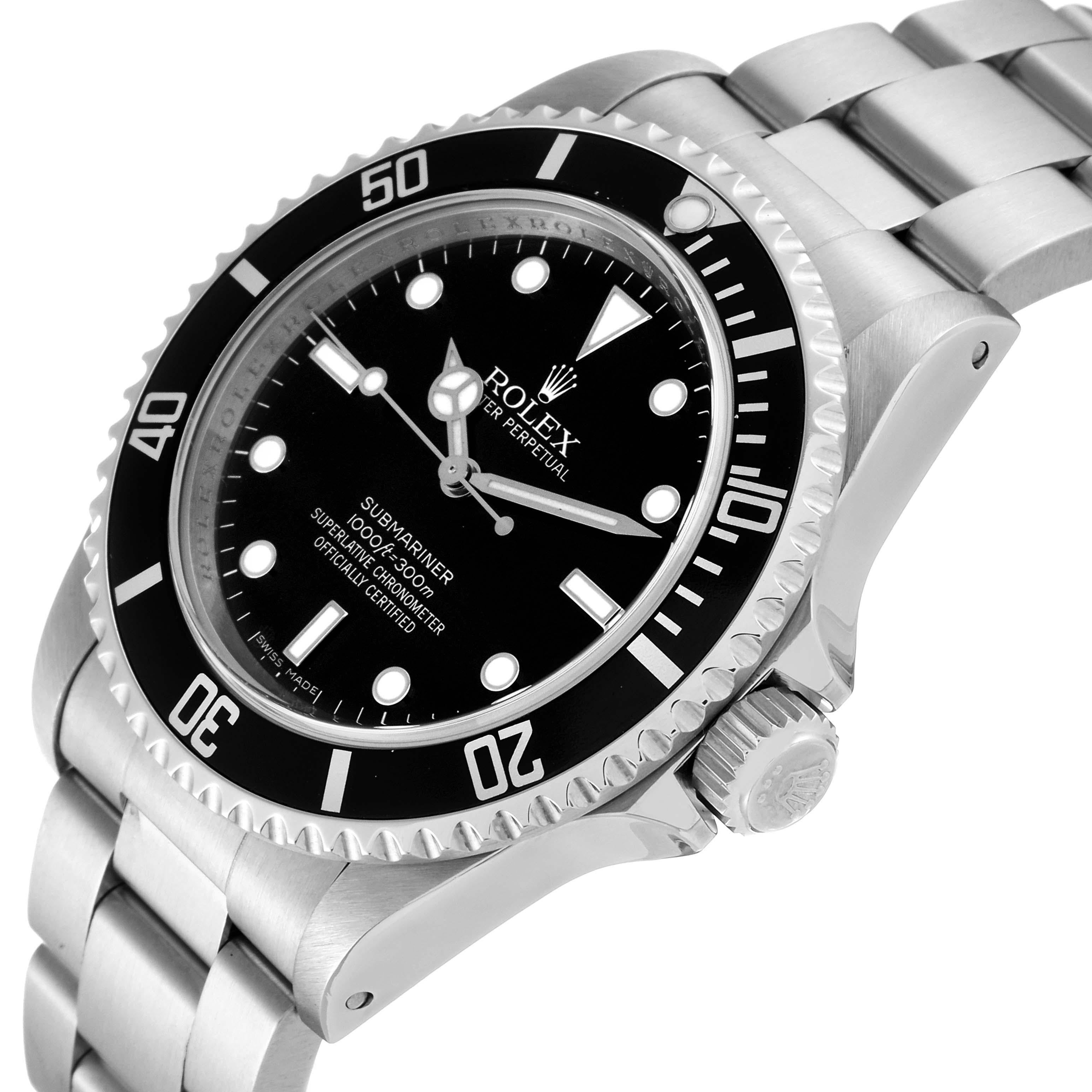 Rolex Submariner No Date 40mm 4 Liner Steel Mens Watch 14060 Box Card 2