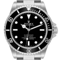 Rolex Submariner No Date 40mm 4 Liner Steel Mens Watch 14060 Box Card