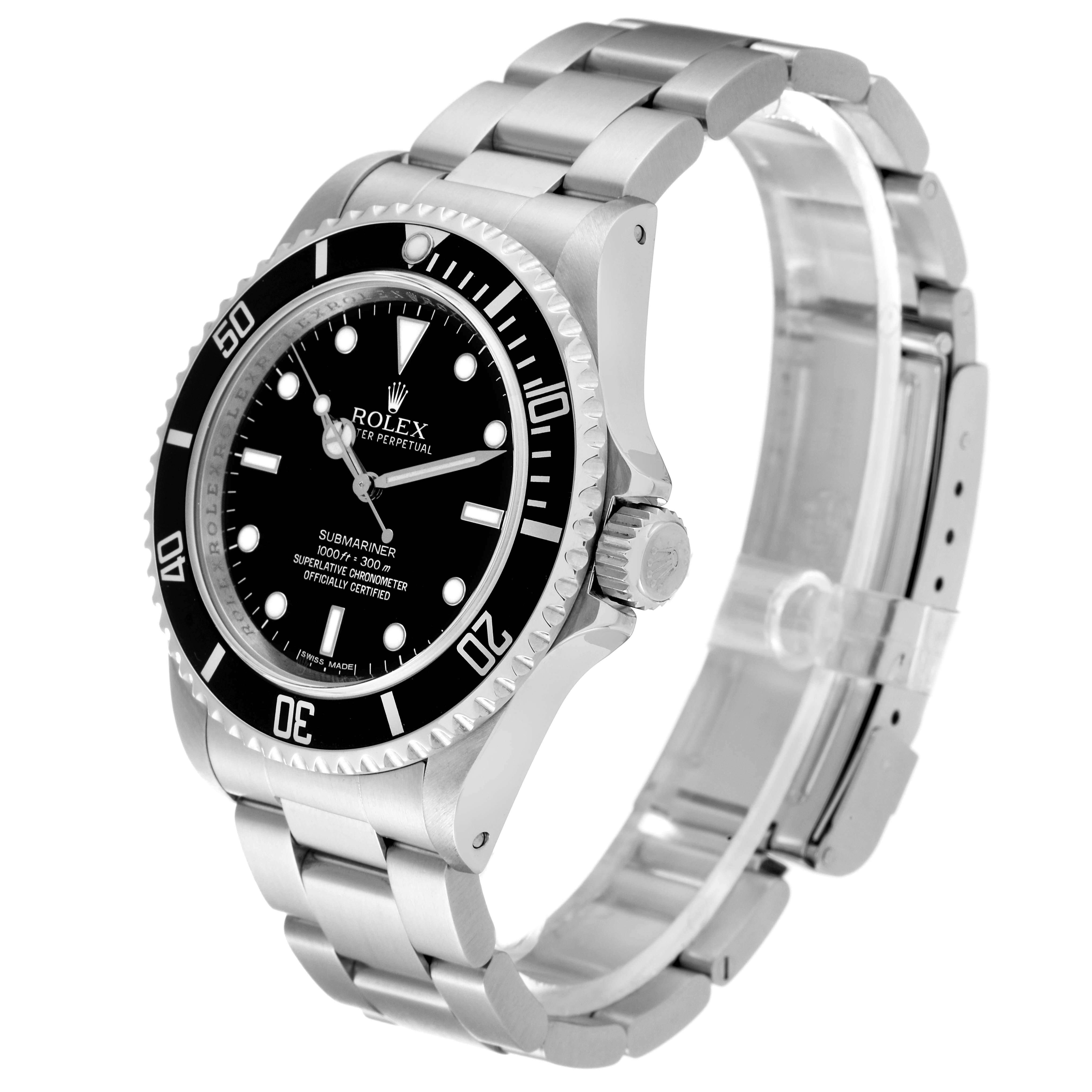 Men's Rolex Submariner No Date 40mm 4 Liner Steel Mens Watch 14060 For Sale