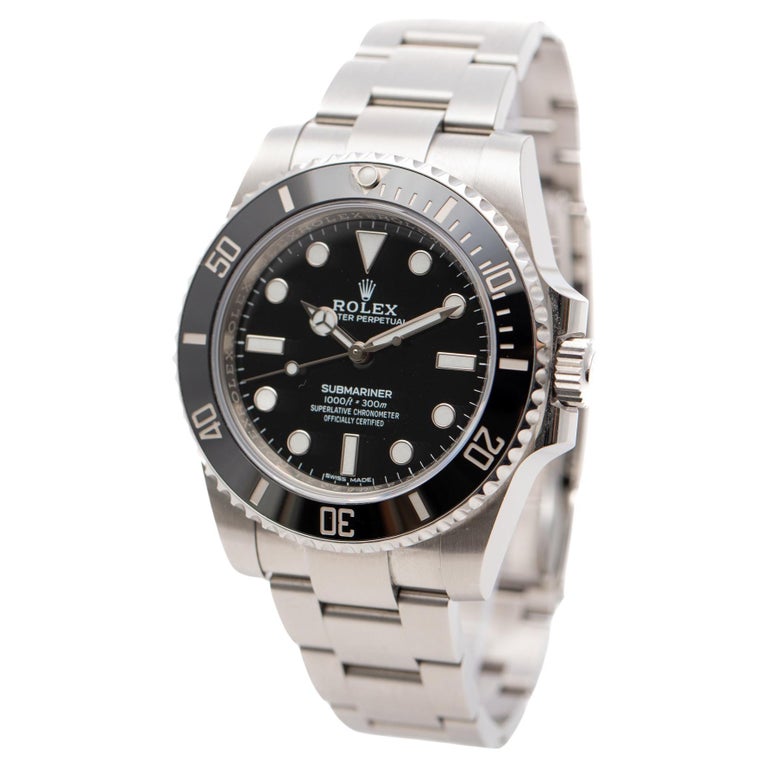 Rolex Submariner Date in stainless steel with a black ceramic bez