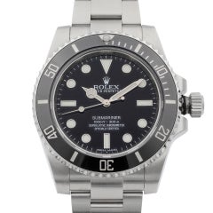Rolex Submariner No Date Steel Ceramic Bezel Black Dial Mens Watch 114060