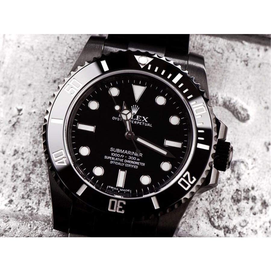 Rolex Submariner (No Date) Black PVD/DLC Coated Stainless Steel Watch 114060

PVD/DLC coating has been added aftermarket. Please note: International import duties, taxes, and charges are not included in the item price or shipping cost. These charges