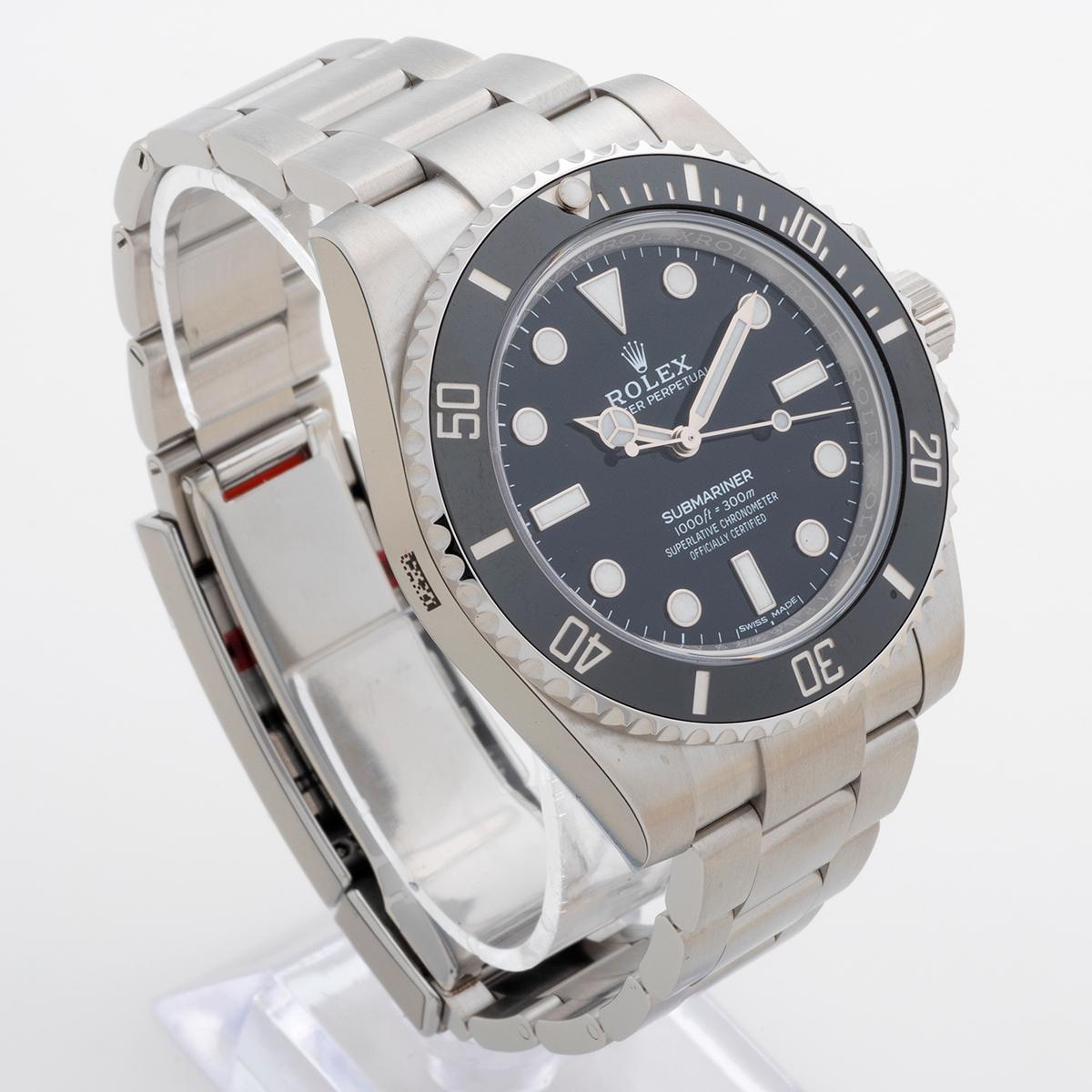 Rolex Submariner 'No Date' Ref 114060, Unworn, Box and Papers In Good Condition In Canterbury, England