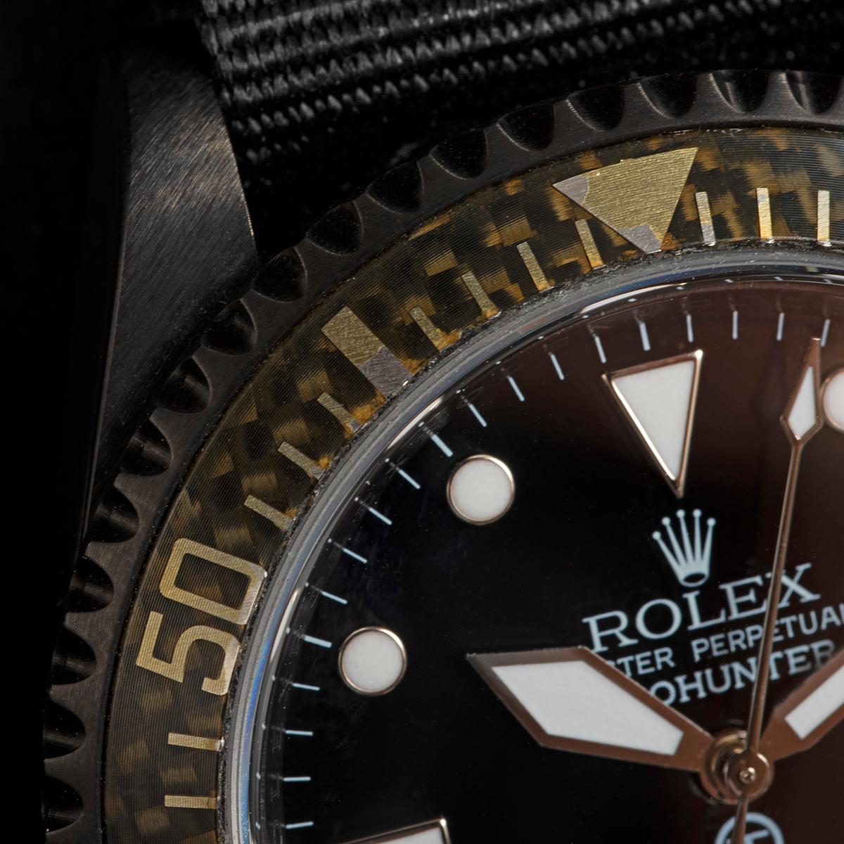 Our Rolex Submariner 'no date' reference 14060M is a limited edition of 100 pieces customised by Pro Hunter as a 