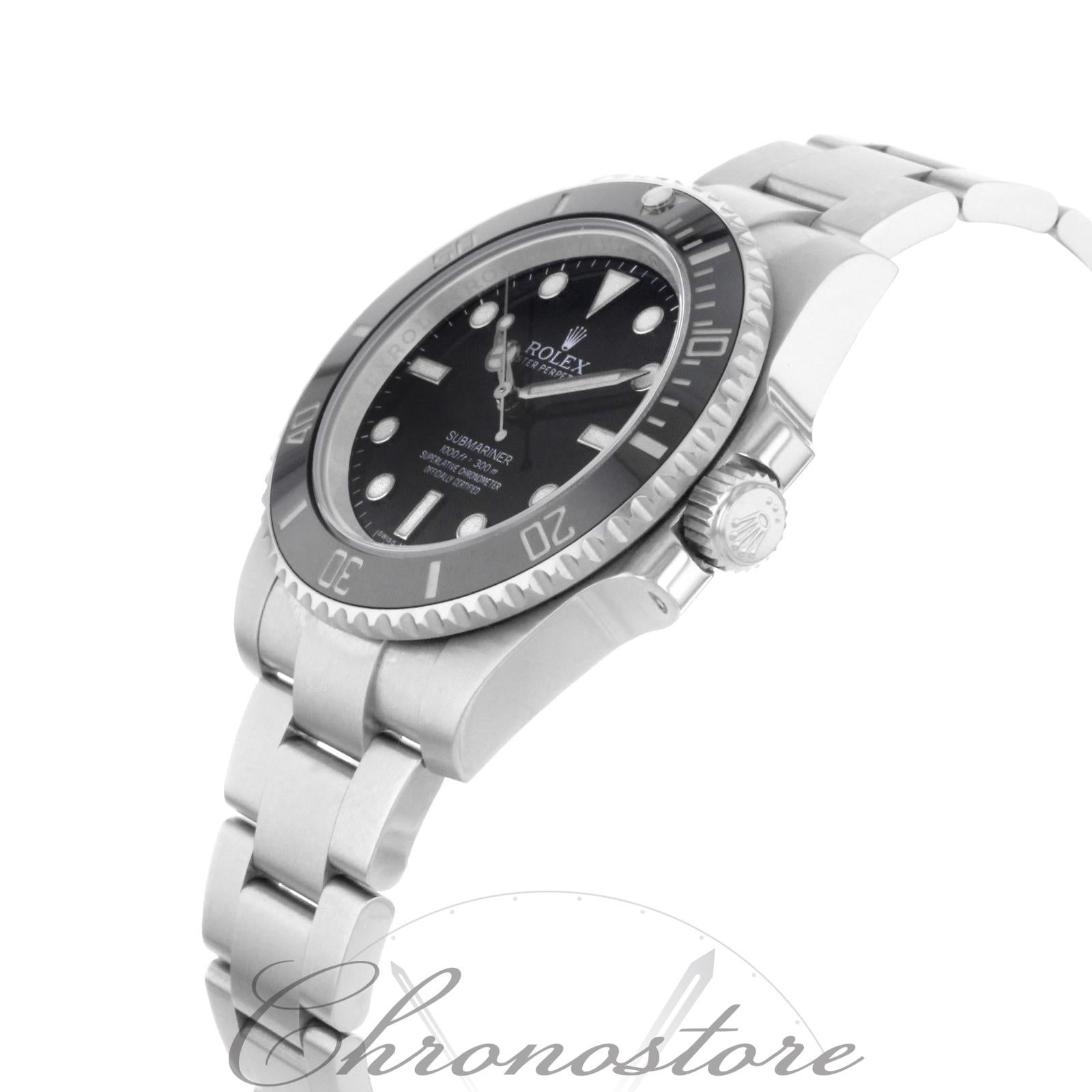 Rolex Submariner No Date Stainless Steel Black Dial Automatic Men's Watch 114060 3