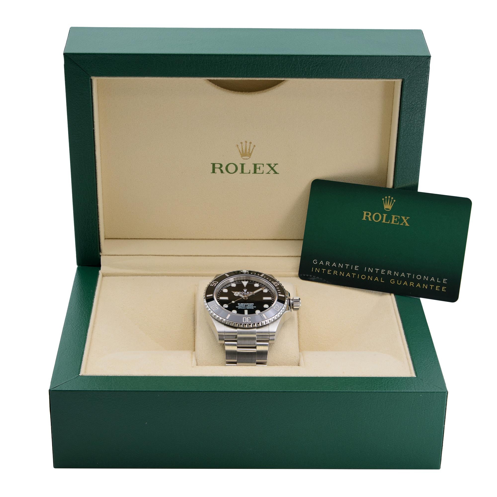 Rolex Submariner No Date Steel Black Dial Automatic Mens Watch 124060BKSO For Sale 3
