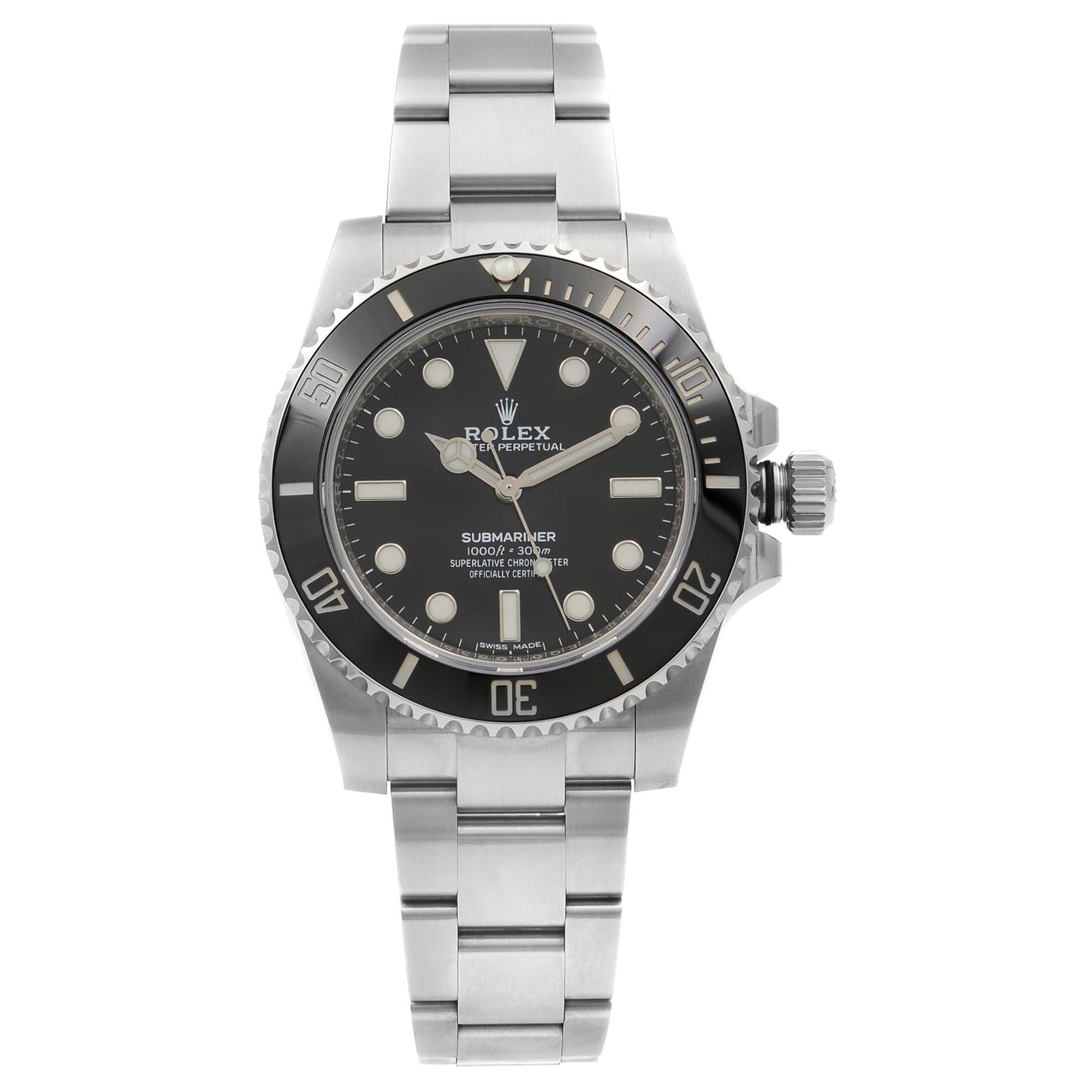 Rolex Submariner No Date Steel Ceramic Black Dial Automatic Men
s Watch 114060