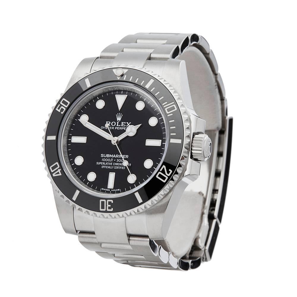 Ref: COM1679
Manufacturer: Rolex
Model: Submariner
Model Ref: 114060
Age: 20th April 2018
Gender: Mens
Complete With: Box, Manuals & Guarantee
Dial: Black
Glass: Sapphire Crystal
Movement: Automatic
Water Resistance: To Manufacturers