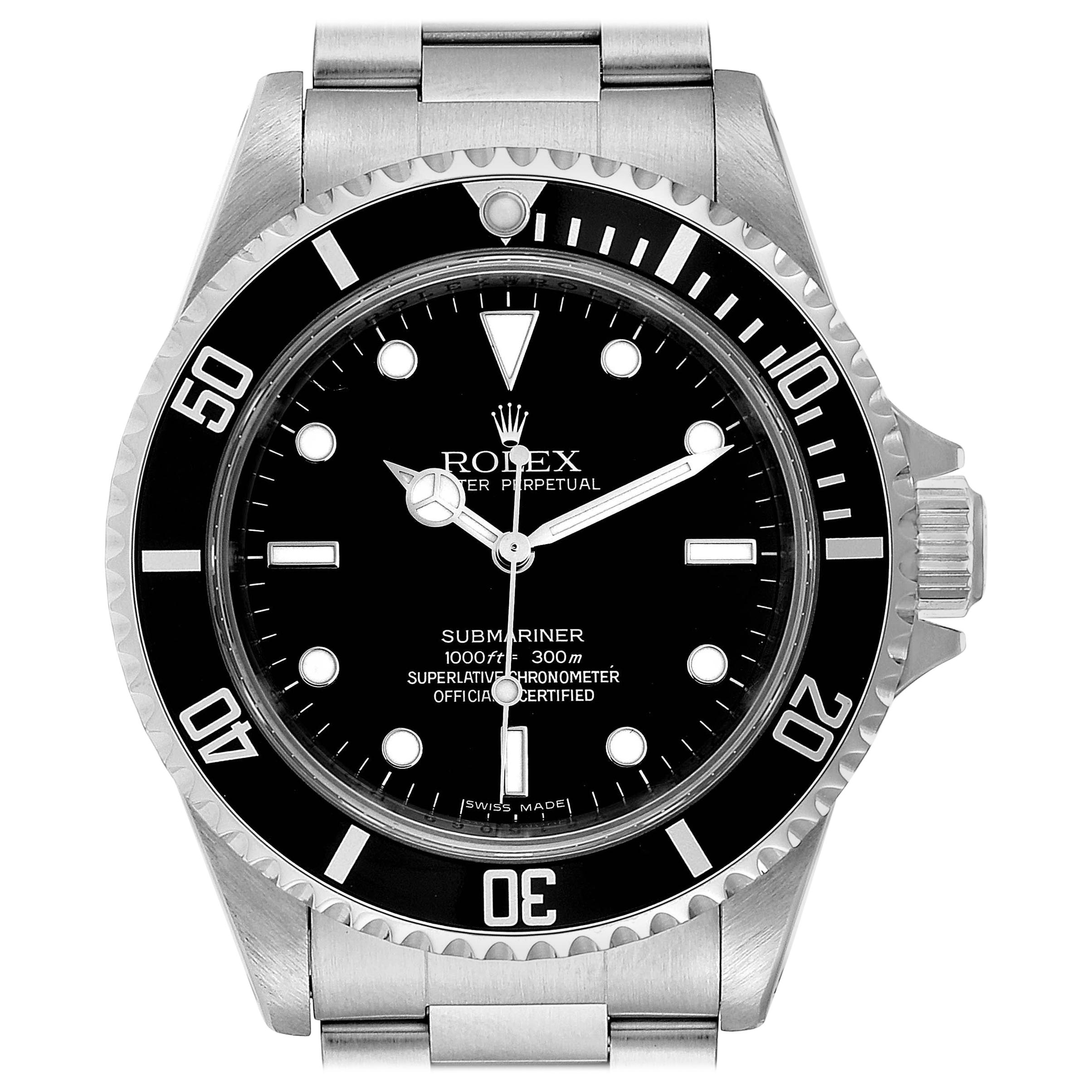 Rolex Submariner Non-Date 4 Liner Steel Steel Men's Watch 14060