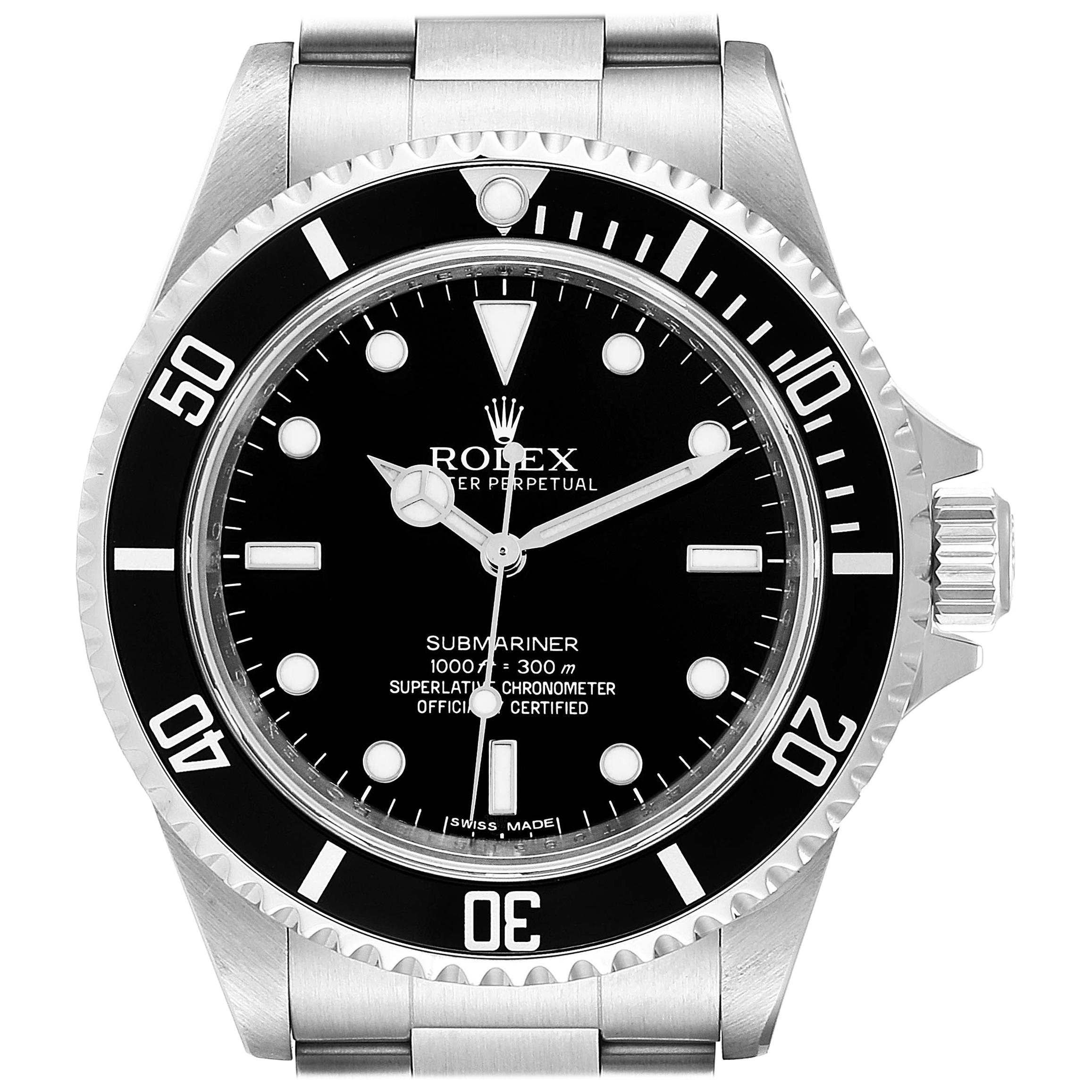 Rolex Submariner Non-Date 4 Liner Steel Steel Men's Watch 14060