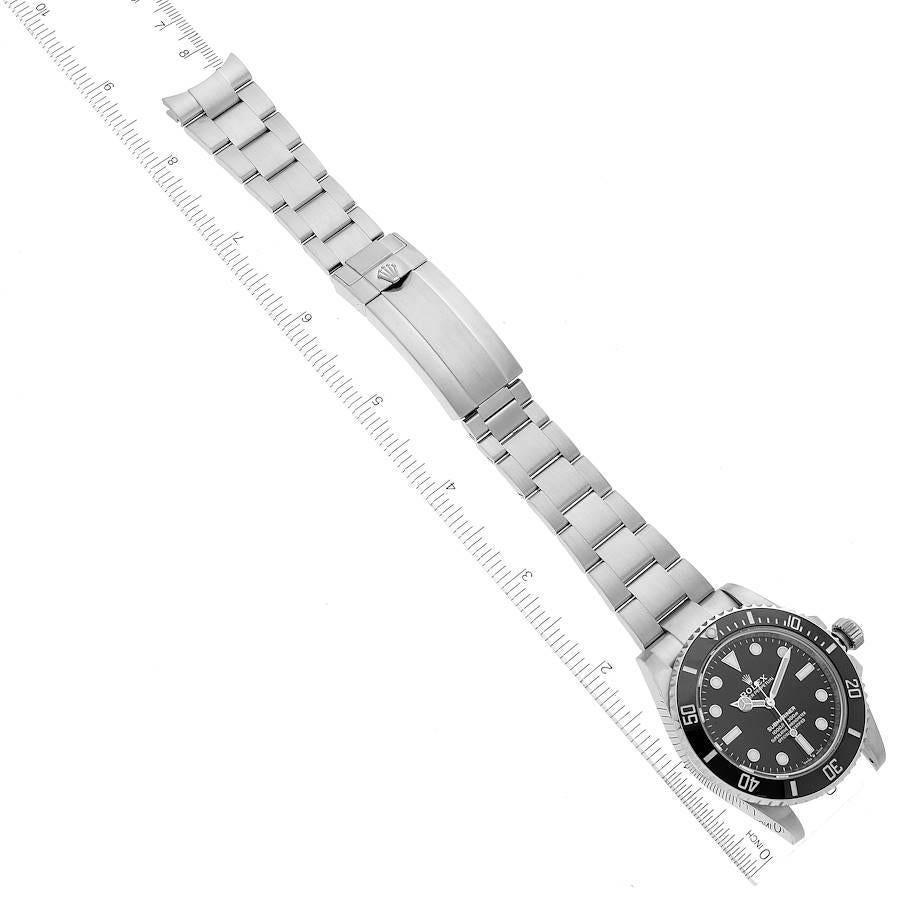 Rolex Montre Submariner non-Date en acier avec lunette en céramique pour hommes 124060 Boîte Card en vente 6