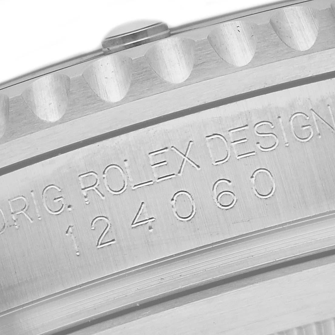 Rolex Submariner Non-Date Ceramic Bezel Steel Mens Watch 124060 Box Card In Excellent Condition For Sale In Atlanta, GA