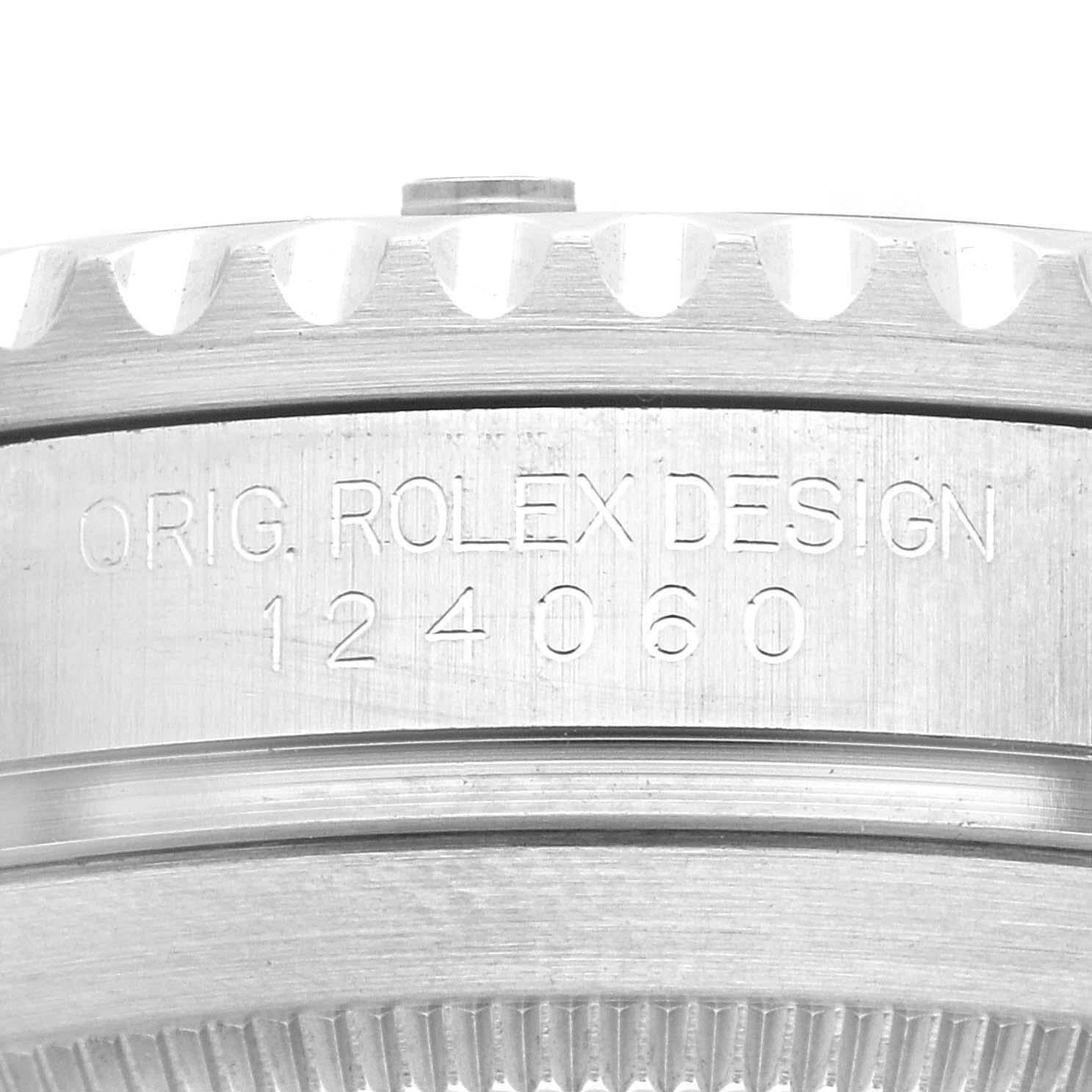Rolex Submariner Non-Date Ceramic Bezel Steel Mens Watch 124060 Box Card In Excellent Condition In Atlanta, GA