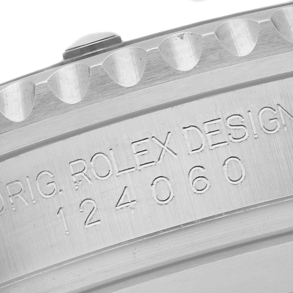 Rolex Montre Submariner non-Date en acier avec lunette en céramique pour hommes 124060 Boîte Card Pour hommes en vente