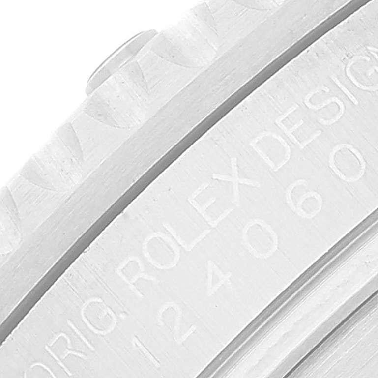 Rolex Montre Submariner non-Date en acier avec lunette en céramique pour hommes 124060 Boîte Card en vente 3