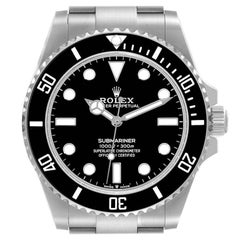 Rolex Submariner Non-Date Ceramic Bezel Steel Mens Watch 124060 Box Card