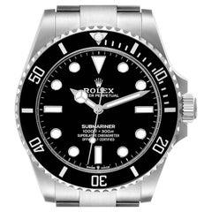 Rolex Submariner Non-Date Ceramic Bezel Steel Mens Watch 124060 Box Card