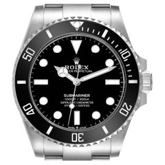 Rolex Submariner Non-Date Ceramic Bezel Steel Mens Watch 124060 Box Card