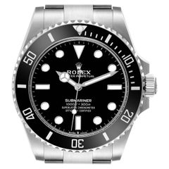 Rolex Submariner Non-Date Ceramic Bezel Steel Mens Watch 124060 Box Card