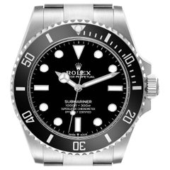 Rolex Submariner Non-Date Ceramic Bezel Steel Mens Watch 124060 Box Card