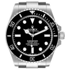 Rolex Submariner Non-Date Ceramic Bezel Steel Mens Watch 124060 Box Card