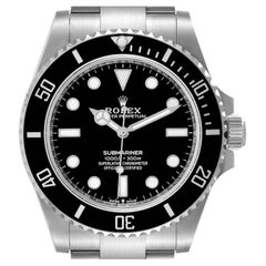 Rolex Montre Submariner non-Date en acier avec lunette en céramique pour hommes 124060 Boîte Card