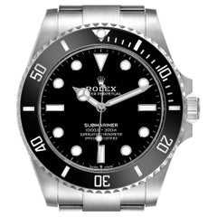 Rolex Submariner Non-Date Ceramic Bezel Steel Mens Watch 124060 Box Card