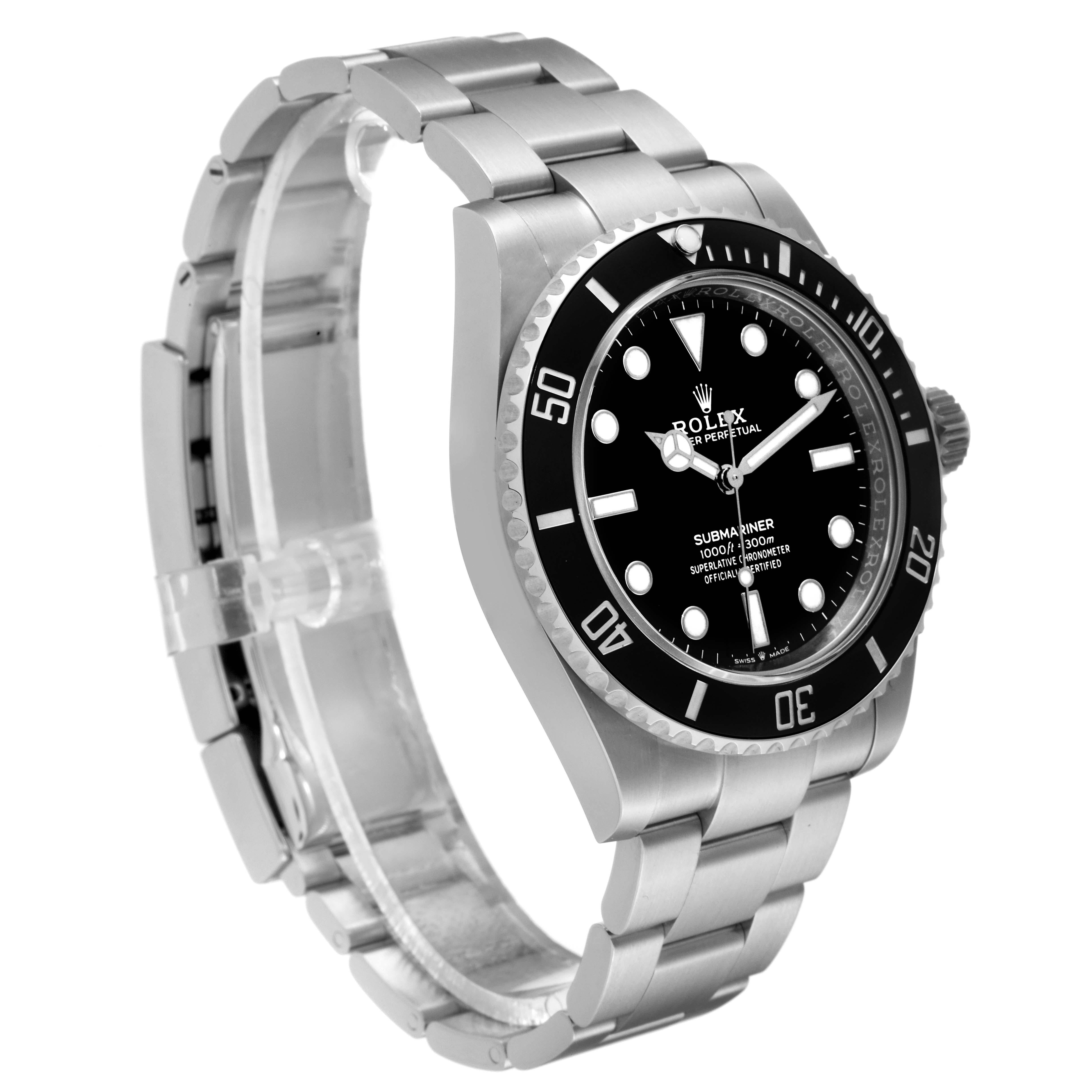 Rolex Submariner Non-Date Ceramic Bezel Steel Mens Watch 124060 Unworn In Excellent Condition In Atlanta, GA