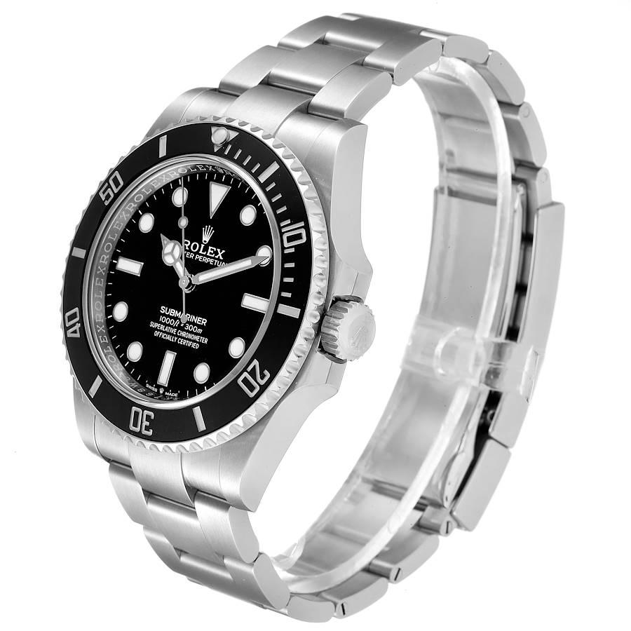 Men's Rolex Submariner Non-Date Ceramic Bezel Steel Mens Watch 124060 Unworn For Sale