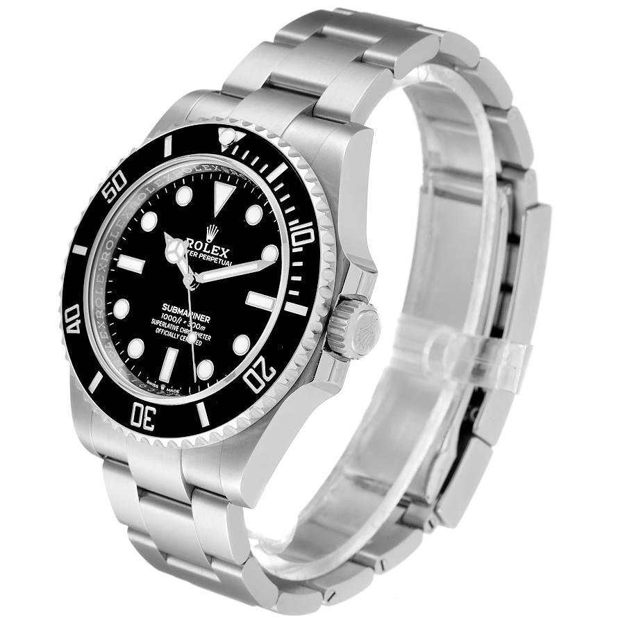 Men's Rolex Submariner Non-Date Ceramic Bezel Steel Mens Watch 124060 Unworn For Sale