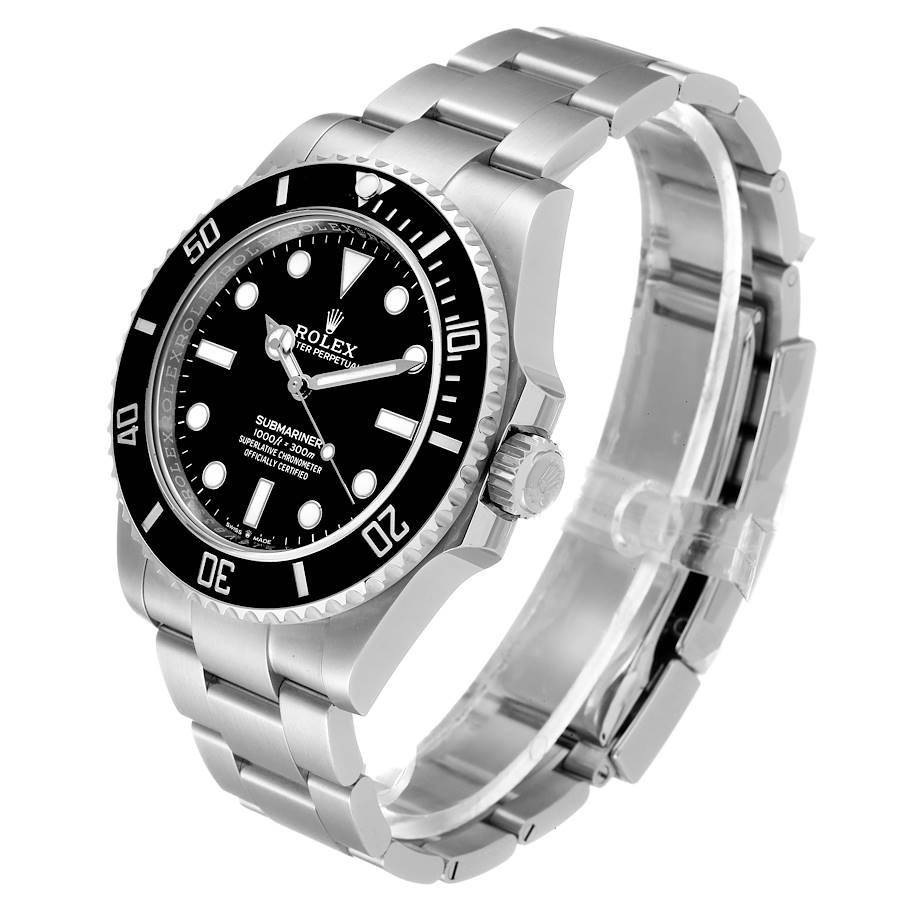 Men's Rolex Submariner Non-Date Ceramic Bezel Steel Mens Watch 124060 Unworn