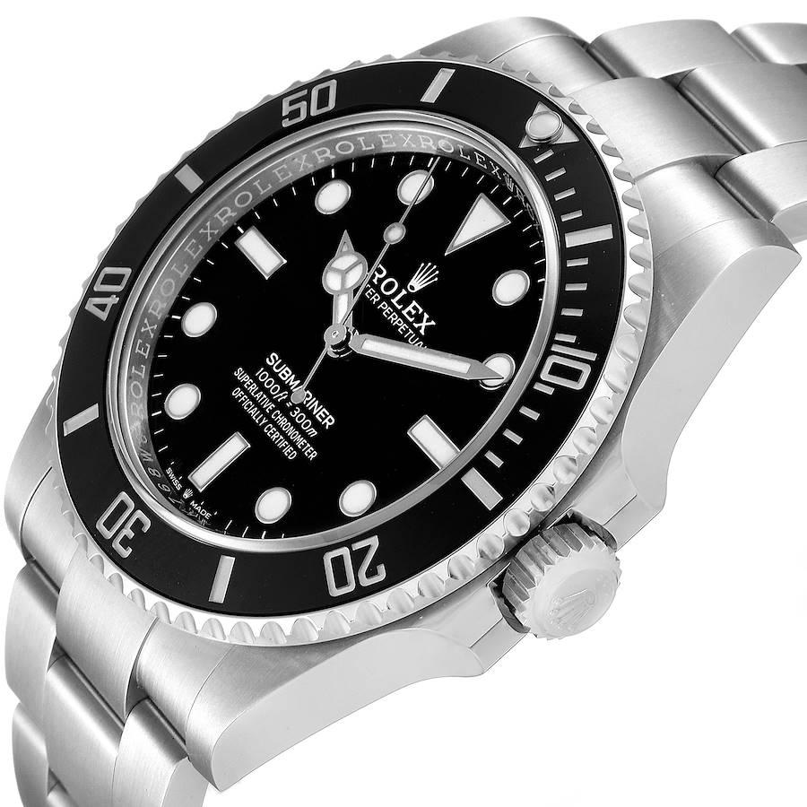 Rolex Submariner Non-Date Ceramic Bezel Steel Mens Watch 124060 Unworn For Sale 1