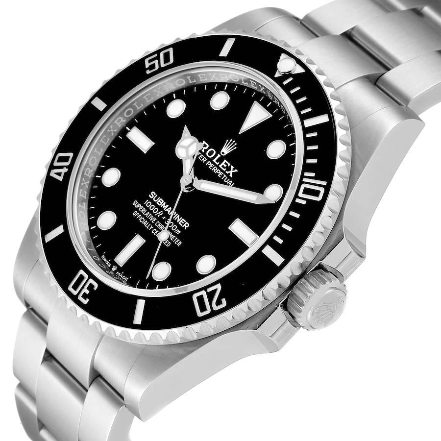 Rolex Submariner Non-Date Ceramic Bezel Steel Mens Watch 124060 Unworn For Sale 1