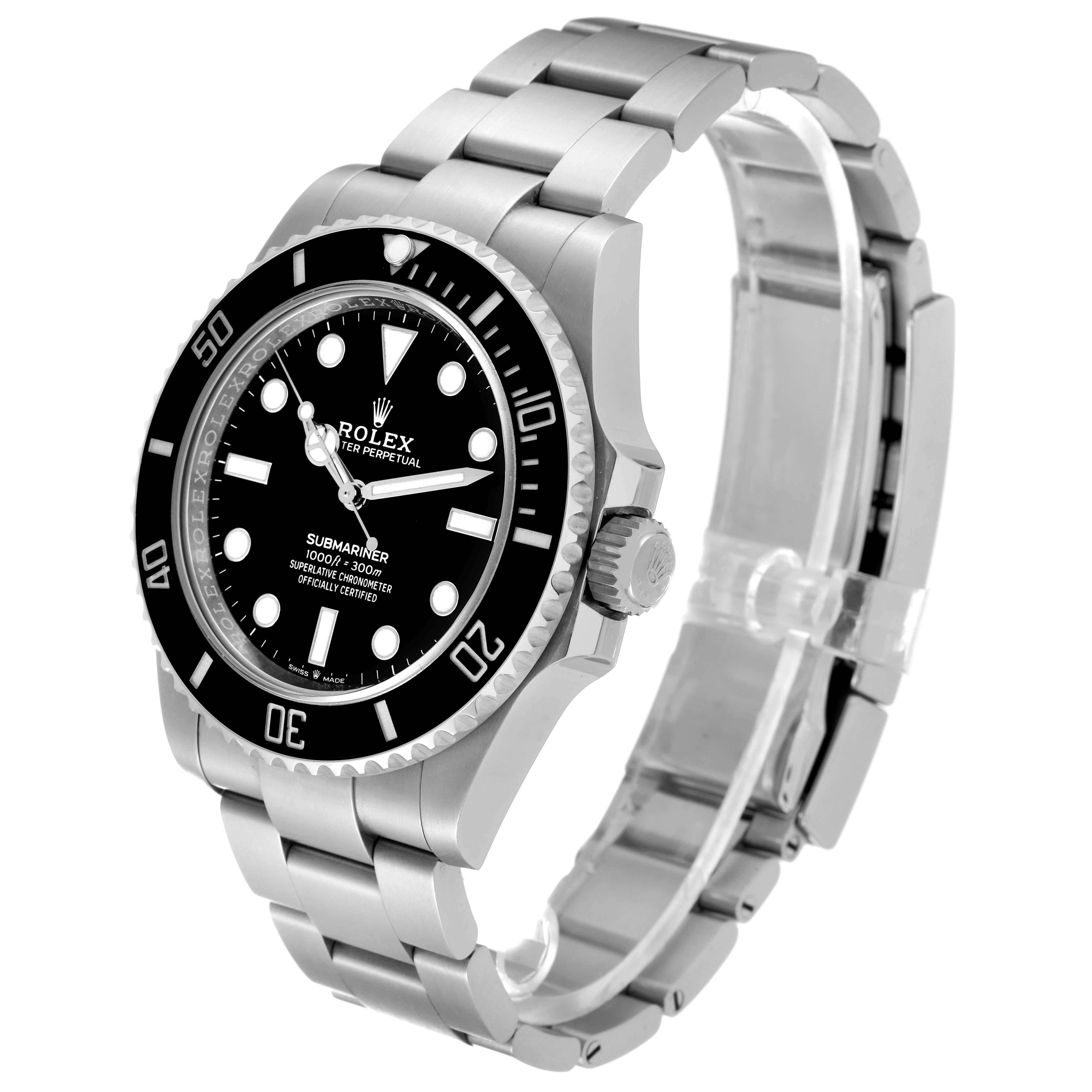 Rolex Submariner Non-Date Ceramic Bezel Steel Mens Watch 124060 Unworn 3