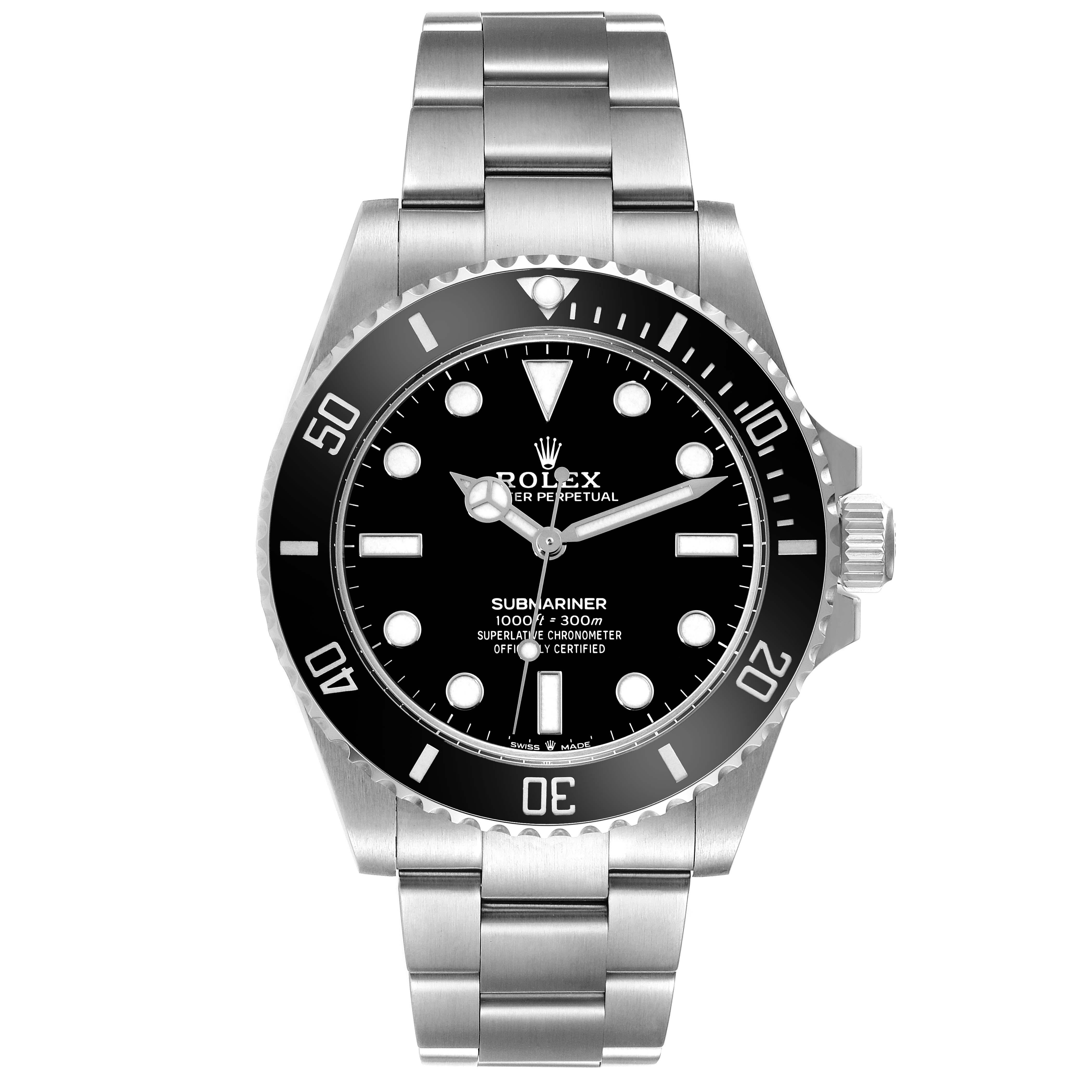 Rolex Submariner Non-Date Ceramic Bezel Steel Mens Watch 124060 Unworn 4