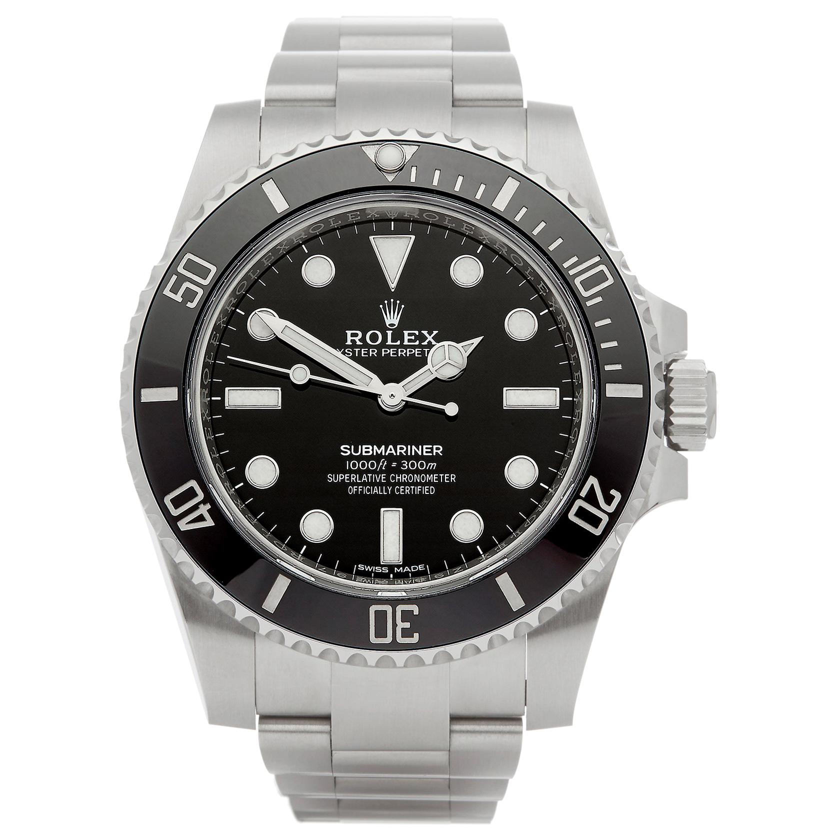 Rolex Submariner Non Date Stainless Steel 114060