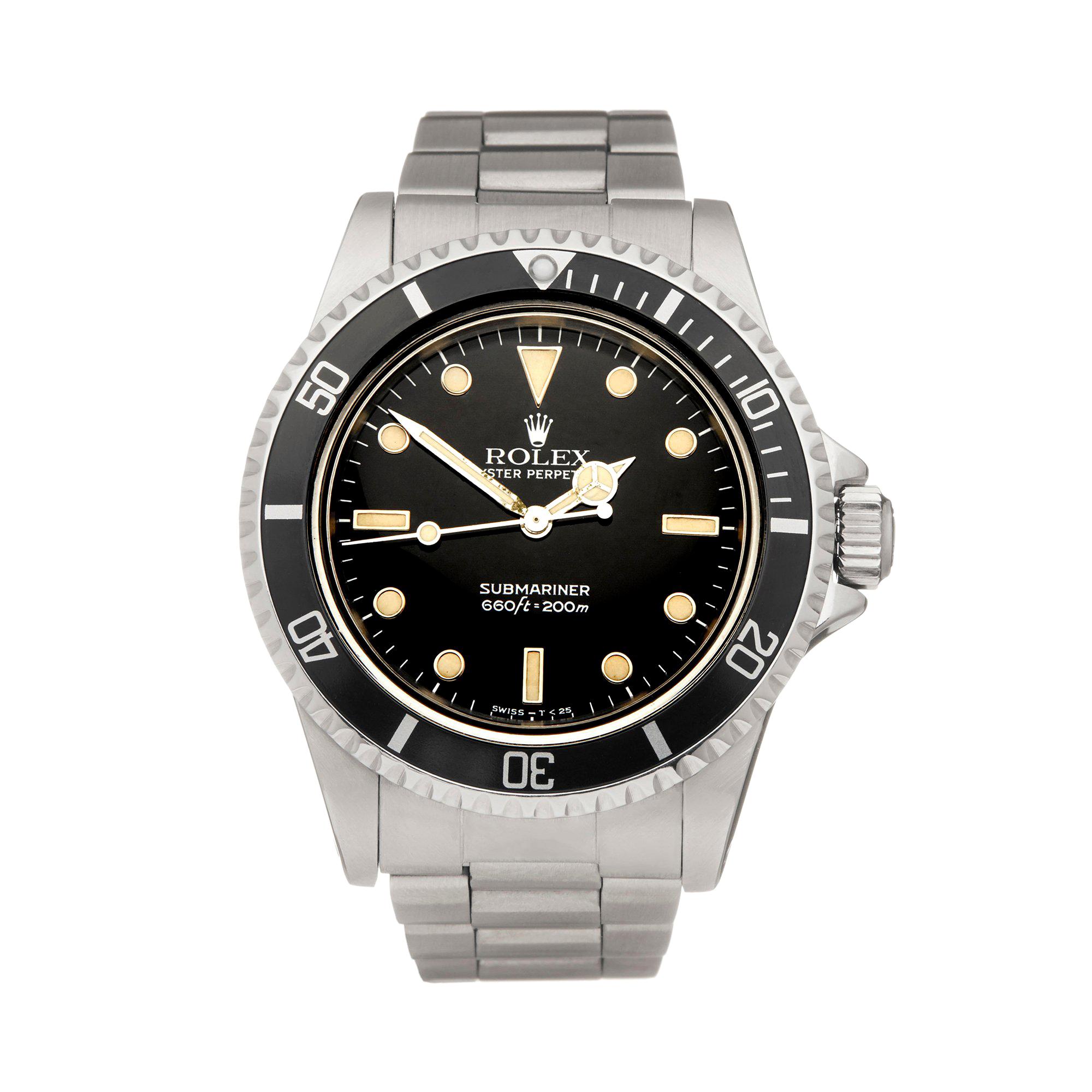 Rolex Submariner Non Date Stainless Steel 5513 Wristwatch