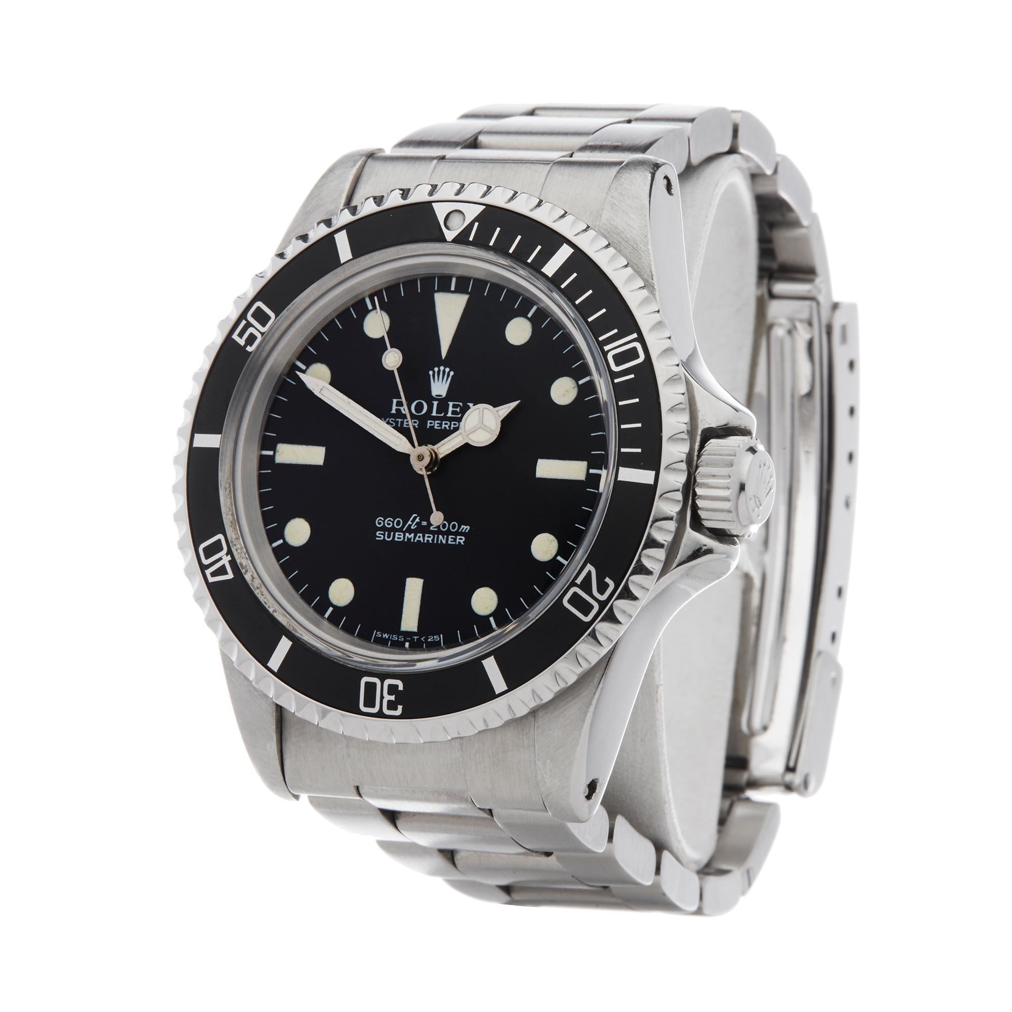 Rolex Submariner Non Date Stainless Steel Wristwatch In Excellent Condition In Bishops Stortford, Hertfordshire