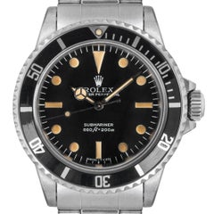 Rolex Submariner Non-Date Vintage Stainless Steel Matte Black Dial 5513