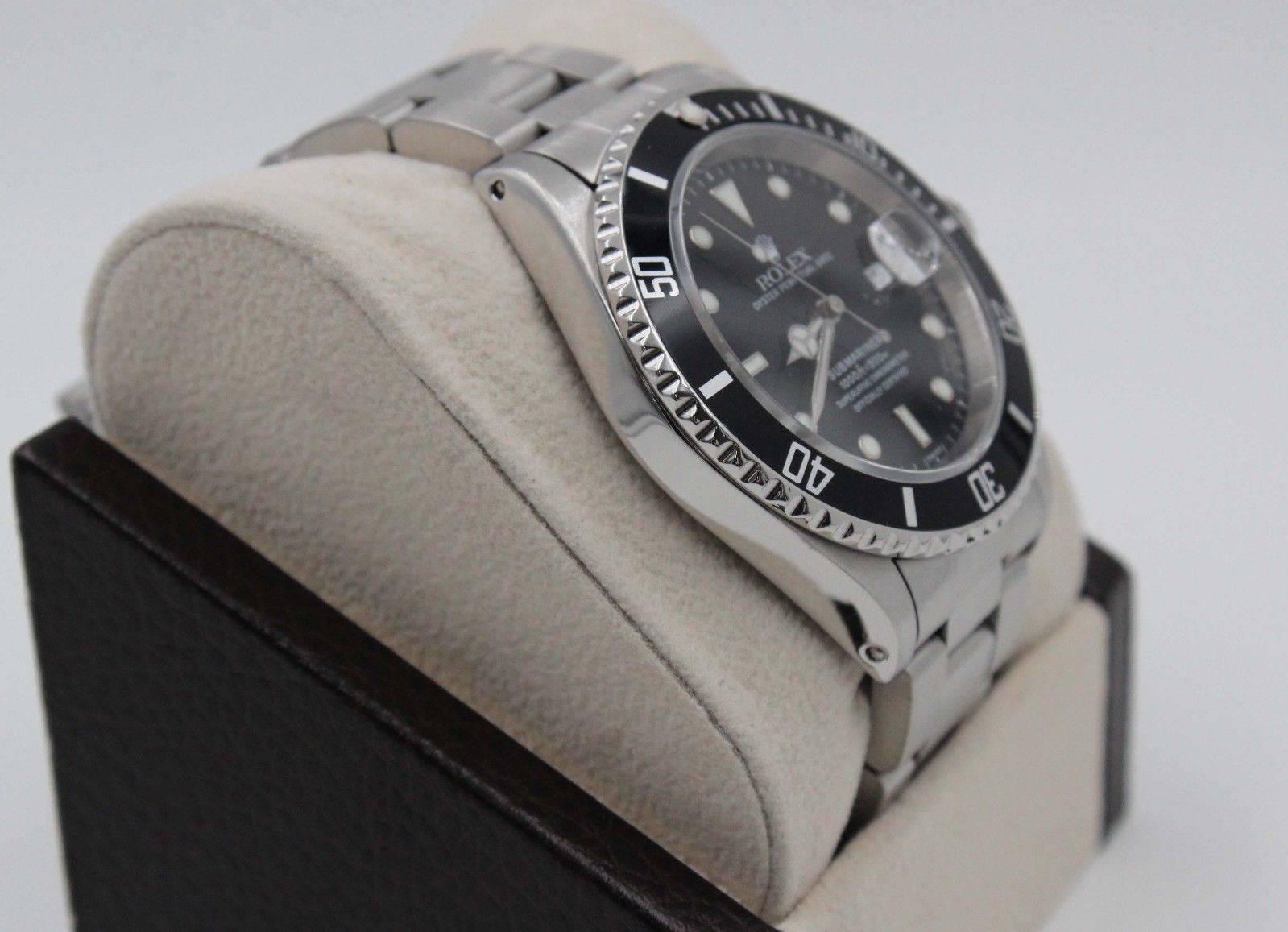 Rolex Submariner Oyster Date 16610 Black Dial Stainless Steel In Excellent Condition In San Diego, CA