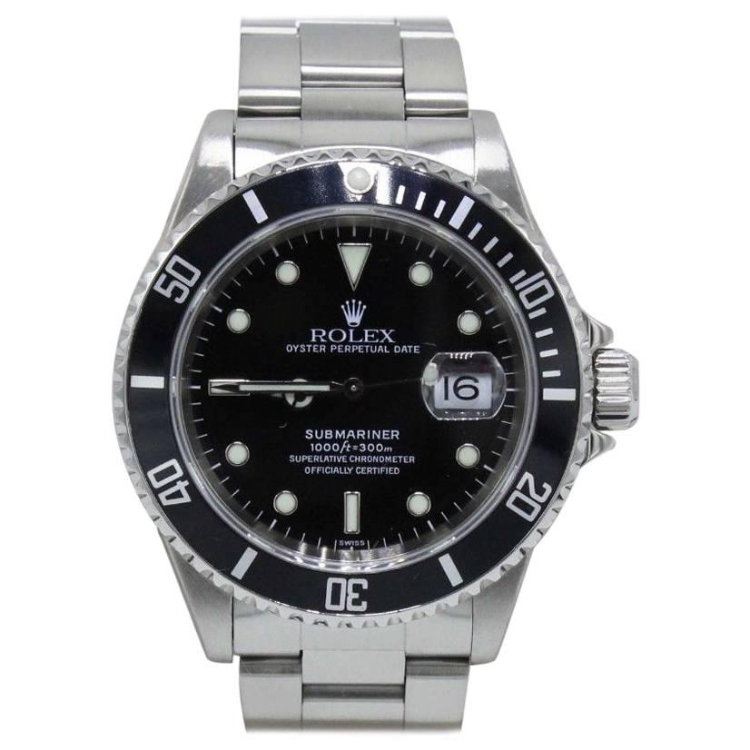 Rolex Submariner Oyster Date 16610 Black Dial Stainless Steel
