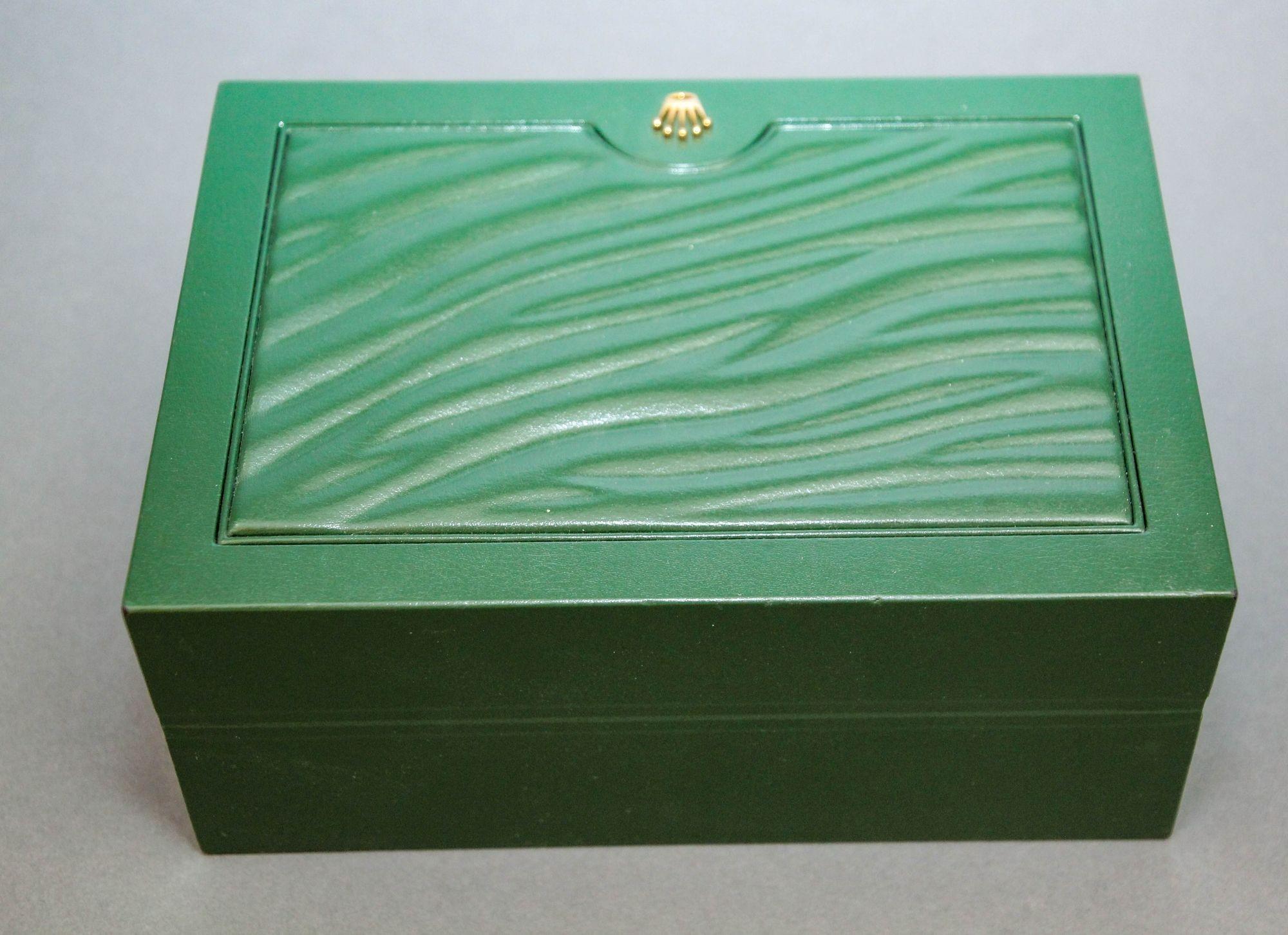 Hand-Crafted Rolex Submariner Oyster Green Wave Watch Box For Sale