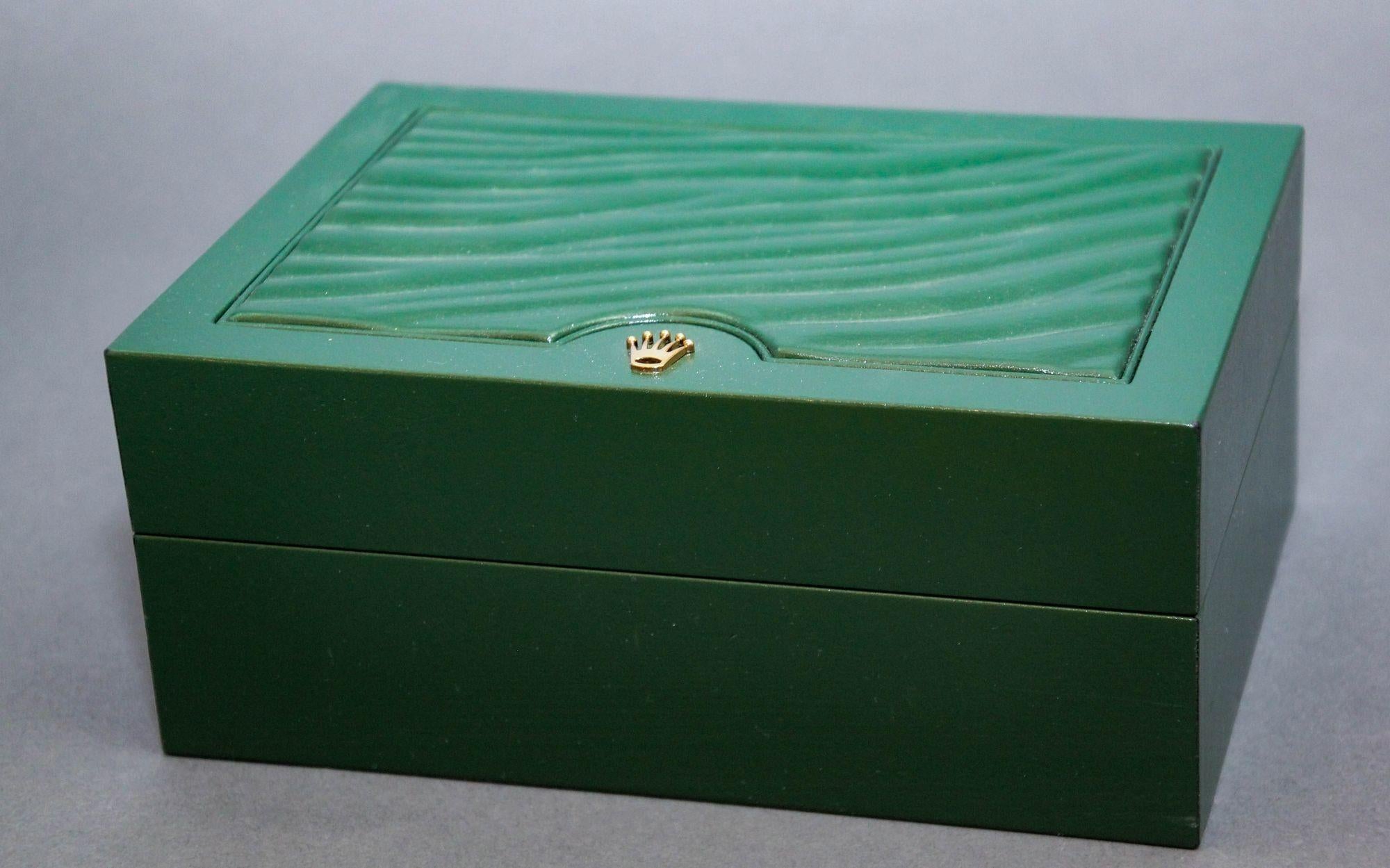 Rolex Submariner Austerngrüne Wave Uhrenschachtel im Angebot 1