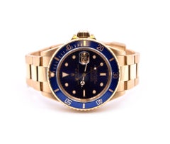 Rolex Submariner Oyster Watch 18 Karat Yellow Gold 16808