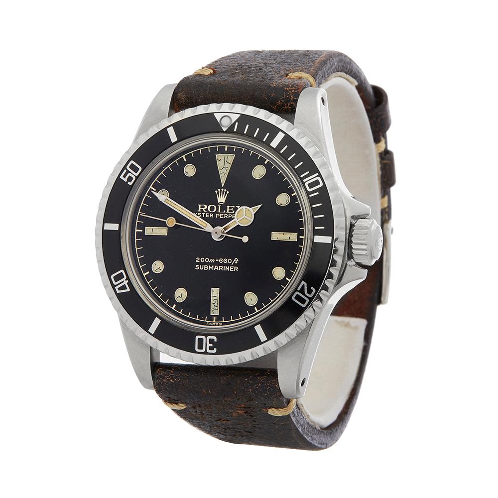 Reference: COM1637
Manufacturer: Rolex
Model: Submariner Pointy Crown Guard Meters First
Model Reference: 5512
Age: Circa 1962
Gender: Men's
Box and Papers: Xupes Presentation Pouch
Condition: Good 
Dial: Black
Glass: Plexiglass
Movement: