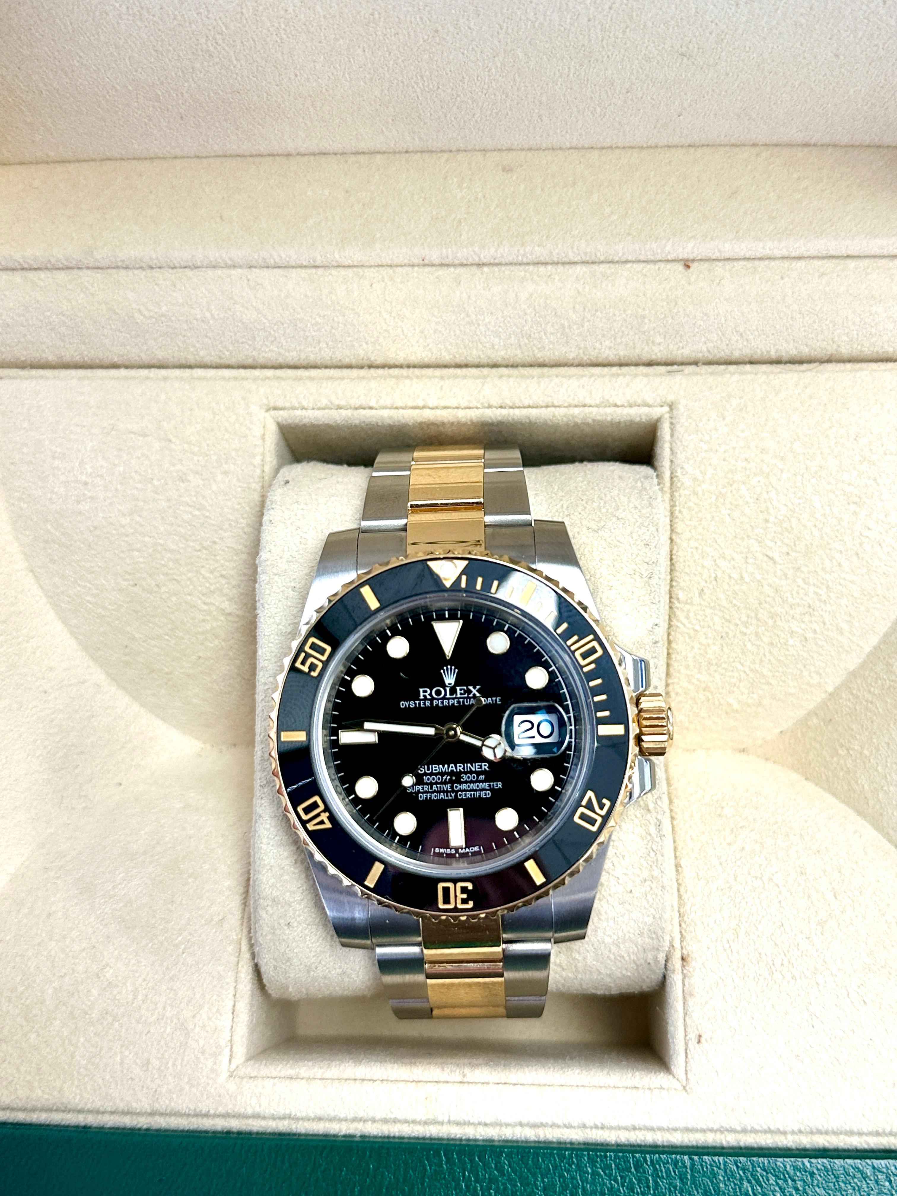 Rolex Submariner Ref 116613 Ceramic Bezel 18k Yellow Gold/Stainless Steel Watch 3