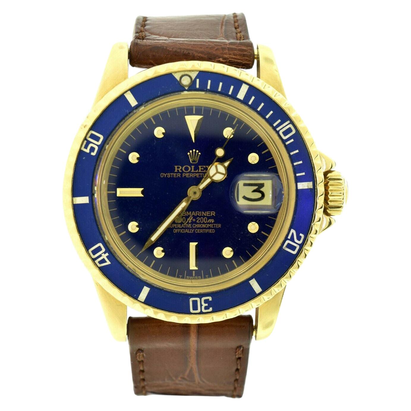 Rolex Submariner Ref. 1680 18 Karat Gold Original Tropical Dial Watch 'R-23'